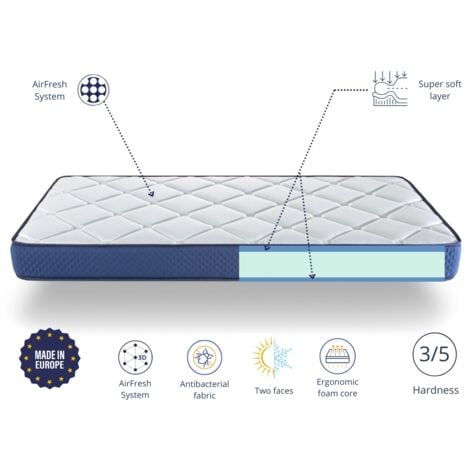 Matelas 90X200 LAURA Épaisseur 22 CM  2 faces Eté/hiver - Indépendance De Couchage