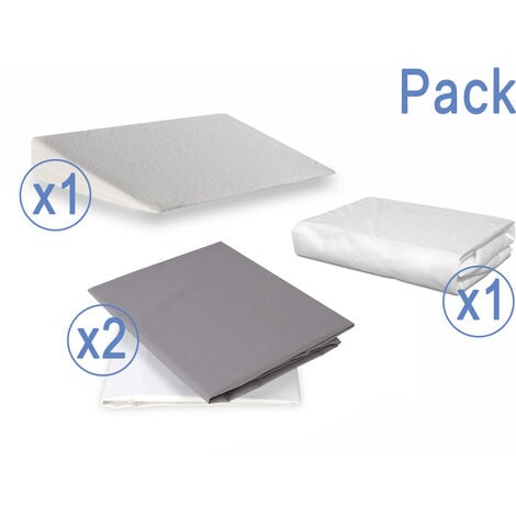 Pack Drap housse 100% coton 70x140 + Protege matelas 70x140 cm +