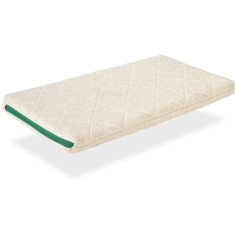 Matelas Mini Berceau 80x50 Epaisseur 7 cm, Latex et Coco Naturel.Tissu organic 100% (1/5)