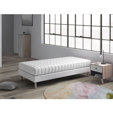Matelas 70X190 LIT ENFANTS GEA Epaisseur 18 CM Mousse Dehoussable, ideal pour les lits gigognes et lit cabane