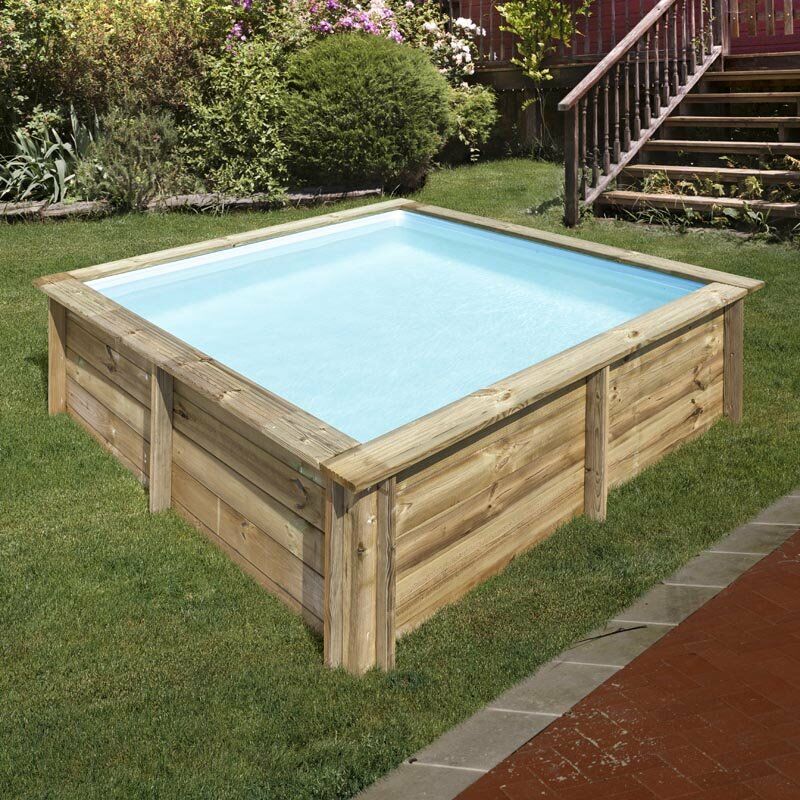 Piscina de madera Cuadrada City – 225 x 225 x 68 cm Gre 790000