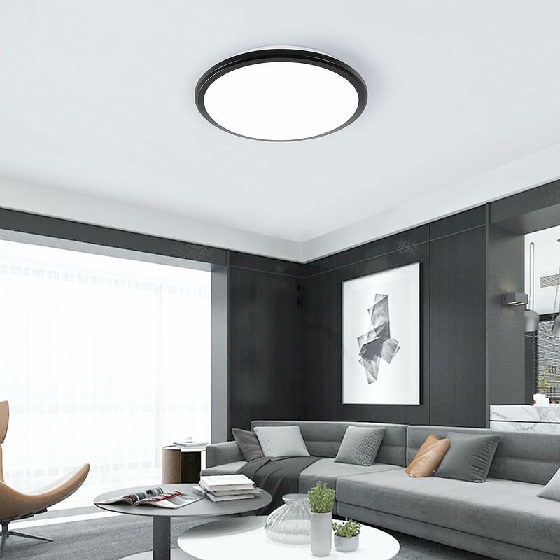 Plafoniera LED 28W: Illuminazione moderna, 2520 Lumen, luce bianca 6000K,  ideale per soggiorno, camera da letto, balcone