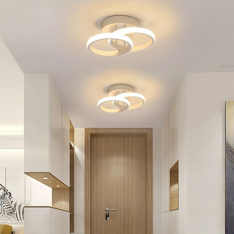 Plafoniera led Soffitto Moderne, Lampadario LED Curva 20W 2500 Lm, Lampada  da Soffitto Bianco Caldo 3000K per soggiorno, camera da letto, cucina e sal