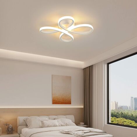 Plafoniera a LED da 60 W, Lampada da soffitto moderna a forma di fiore  creativa, Lampadario a soffitto per soggiorno, camera da letto, corridoio,  sala da pranzo, cucina, bianco caldo 3500 K