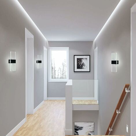 2 Applique LED Da Parete CHEVVY - 7W, Bianco Freddo 6000K, Design Moderno Per Interni Ed Esterni - Foto 3