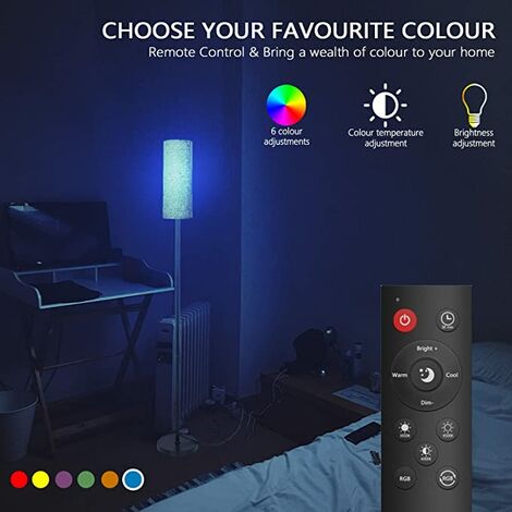 Lampada Da Terra LED EDISHINE - 2500LM, Dimmerabile, Telecomando, Altezza Regolabile, Per Casa E Ufficio