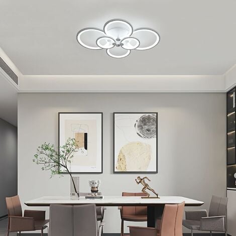 Plafoniera LED Design moderno Bianco Freddo 6000K 80W Anello Lampada a Soffitto  Per soggiorno, camera da