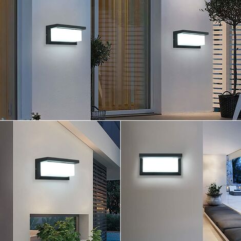 Applique da Esterno 16W, Lampada da Parete LED impermeabile IP65, Applique  da Parete Esterno quadrate per