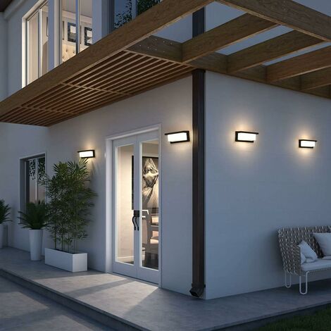 Applique da Esterno Impermeabile IP65 Lampada da parete a LED Bianco Caldo  3000K Per Ingresso Cortile