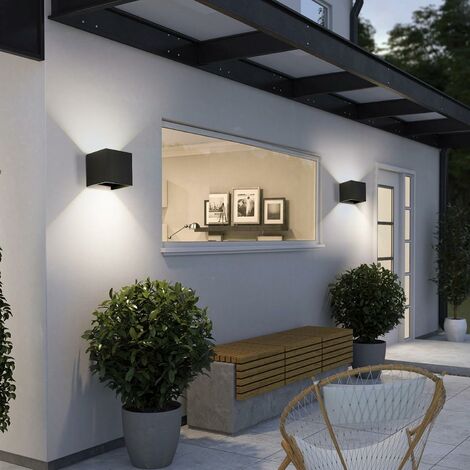 Lampada Led Da Esterno A Muro Angolare Bianco, 12 W 6500 K in