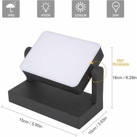 Lampada da parete a batteria con telecomando, lampada da parete dimmerabile con paralume e lampadina in tessuto, applique senza fili | Leroy Merlin