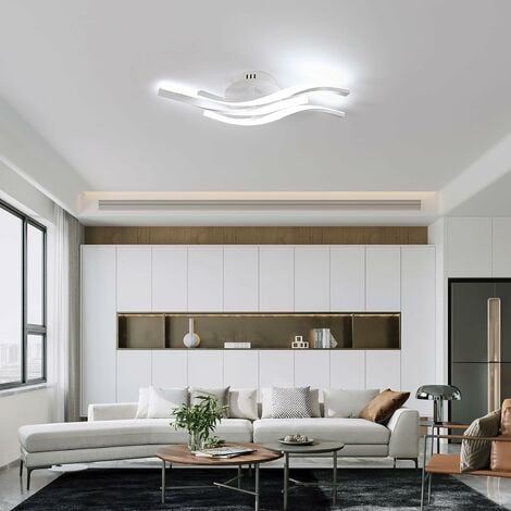 Plafoniera luce led quadrata 50w lampadario da soffitto bianco geometrico  design moderno per camera cucina