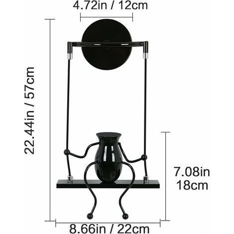 Goeco Applique da parete Interno Moderno, Swing Bambini Lampada