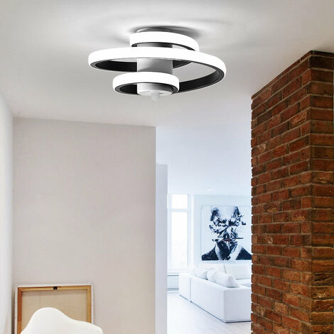 Plafoniera LED da Soffitto, Lampada da Soffitto LED 24W Creativo Plafoniera  Design in Alluminio Spirale Linea