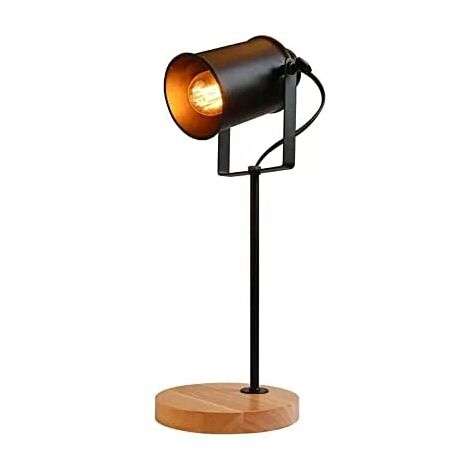 LED Lampada da Notte Comodino Soggiorno Illuminazione Tessuto Lettura  Nero-Oro 4059157051164