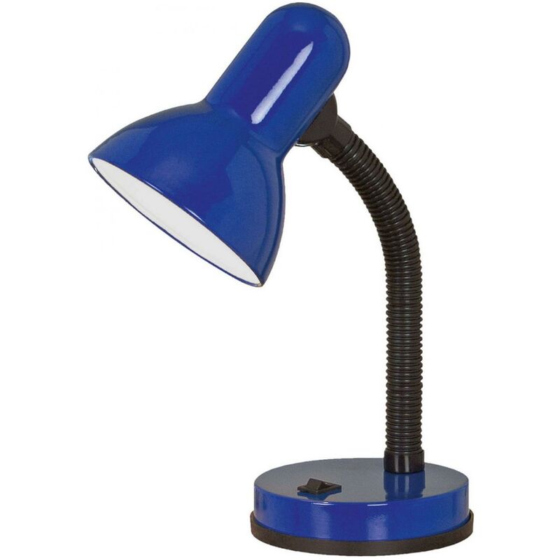 Lámpara de escritorio Eglo Basic 40W Forma Cónica 30 cm. Oficina y zona de trabajo. Estilo moderno y diseño. Acero y Plástico. Color azul