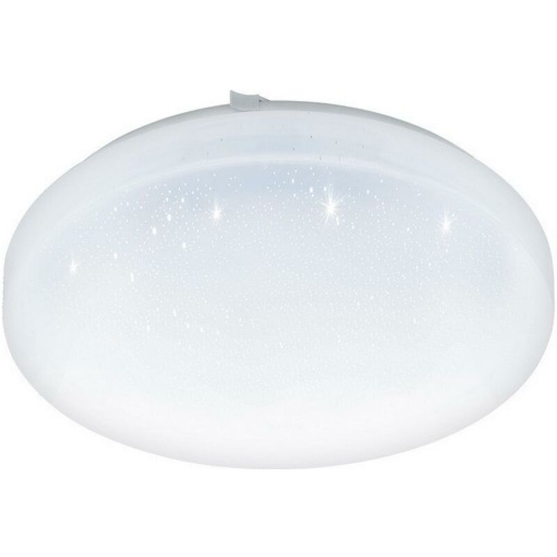 Eglo Frania Iluminación de techo blanco 115 w alrededor cepillado acero interior 11.5w 3000k luz forma redonda ø 28 cm. cocina y baño. estilo