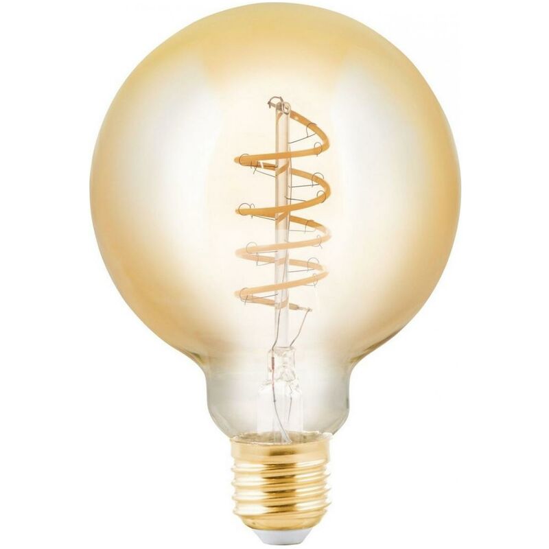 Eglo Bombilla Led e27 intensidad regulable diseño vintage color espiral 4 w equivalente 24 245 blanco 2200 k g95 de 95 4w 2200k 9