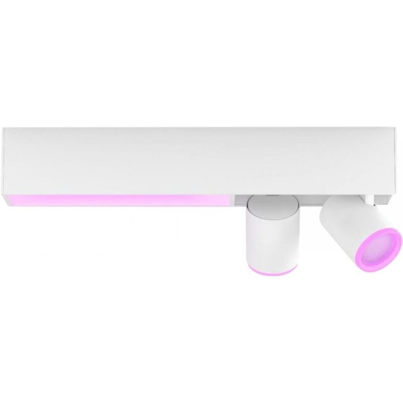 Foco para interior Philips Centris 11W Forma Alargada 41×13 cm. Plafón de dos focos. LED integrado. Control Bluetooth con Aplicación Smartphone o Voz Salón, comedor y tienda. Estilo sofisticado