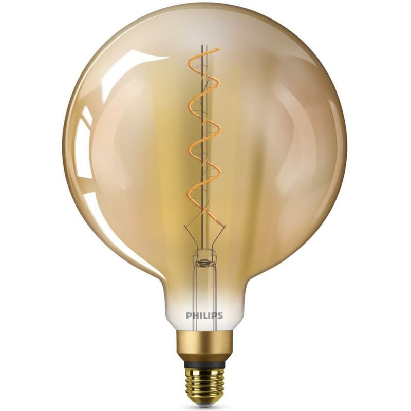 Bombilla LED Philips LED Bulb 5W E27 LED 2000K Luz muy cálida. 29×23 cm. Llama LED Estilo rústico