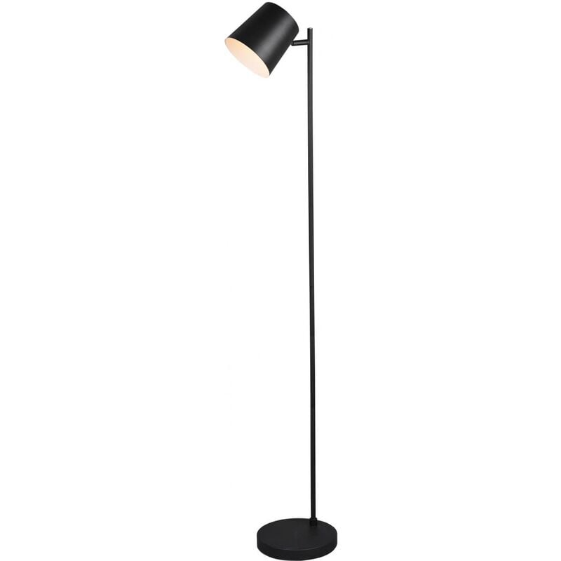 Lámpara de pie Reality Blake 4.5W 3000K Luz cálida. 125×20 cm. LED integrado. Función táctil Salón y dormitorio. Estilo moderno. Fundición de metal. Color negro