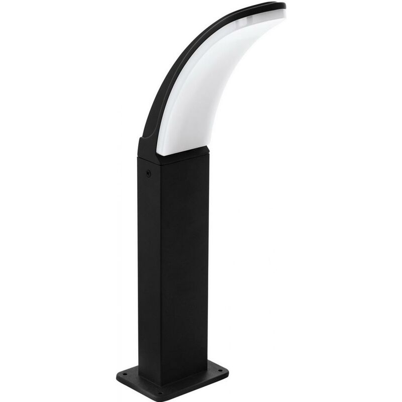 Baliza luminosa Eglo Fiumicino 11W 3000K Luz cálida. Forma Alargada 45 cm. Lámpara de zócalo Terraza, jardín y piscina. Estilo moderno y diseño. Aluminio y Plástico. Color blanco y negro