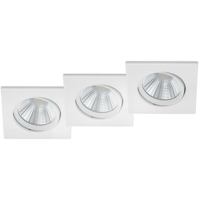 Trio Leuchten Blanco weiß matt iluminación empotrable pamir 5.5w 3000k luz 9×9 cm. led integrado. direccional y dormitorio. estilo moderno. de metal.