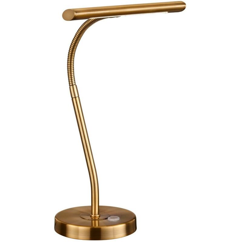 Lámpara de sobremesa Trio Curtis 4W 3000K Luz cálida. 35×18 cm. LED integrado. Flexible. Función táctil Salón y dormitorio. Estilo moderno. Metal. Color cobre antiguo