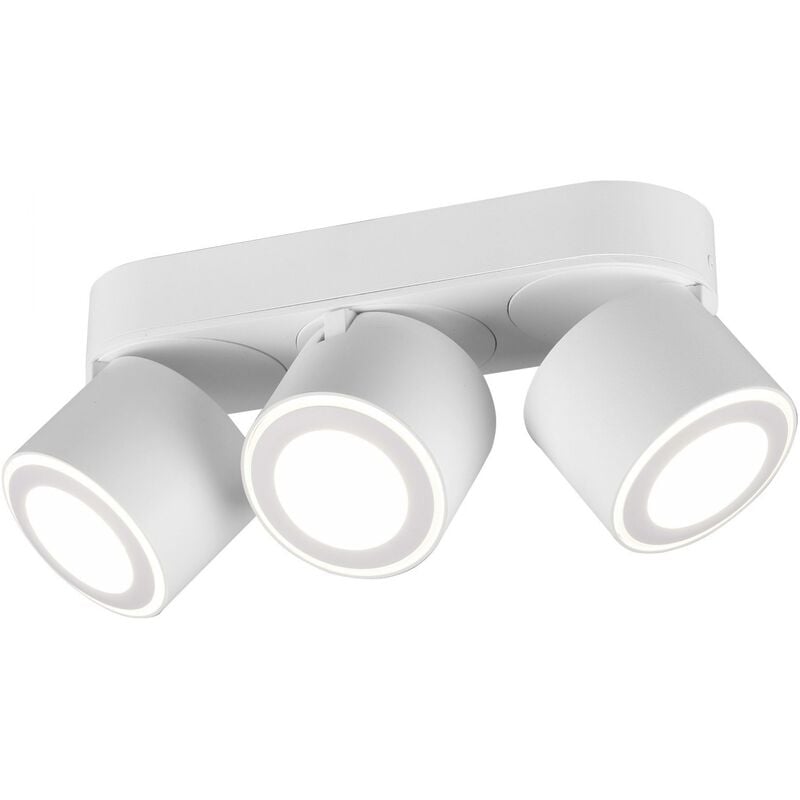 Trio Leuchten Taurus 652910331 led de techo 3 bombillas 35 w y 15 color blanco mate colgante 3.5w 3000k luz 27×11 cm. integrado