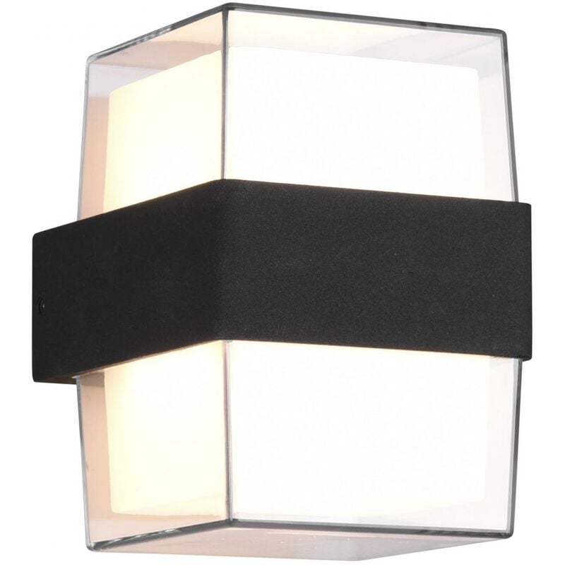 Trio Leuchten R22062142 lámpara de techo gris antracita aluminio fundido led aplique exterior reality molina 4.5w 3000k luz 13×10 cm. integrado terraza y estilo moderno.