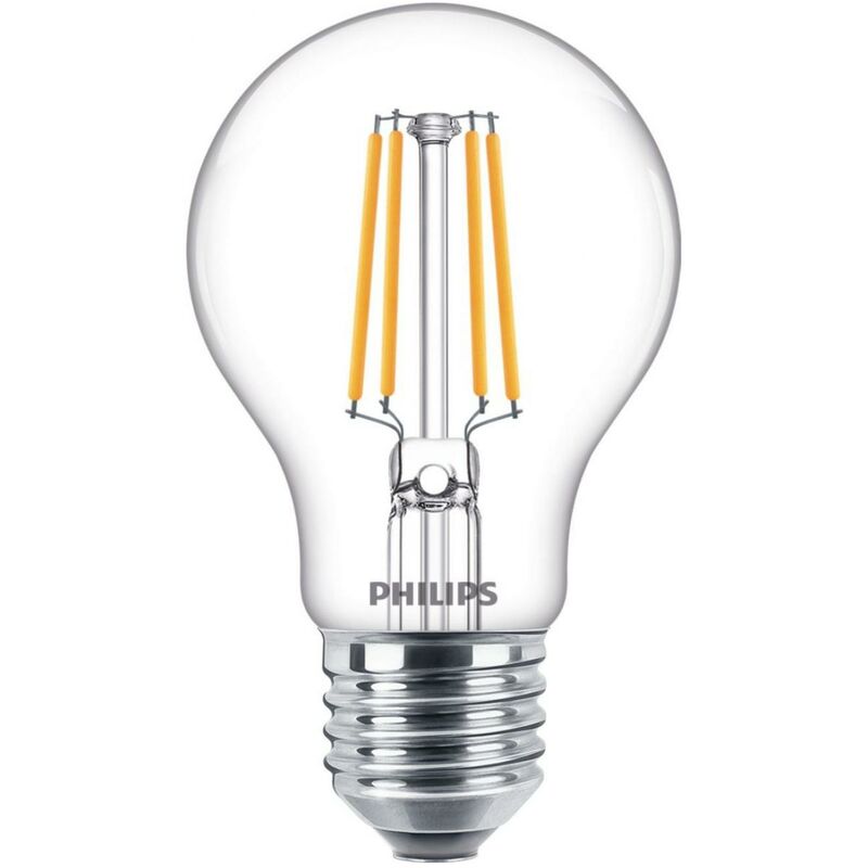 Bombilla LED Philips LED Classic 4.5W E27 LED 2700K Luz muy cálida. 11×7 cm. Estilo vintage