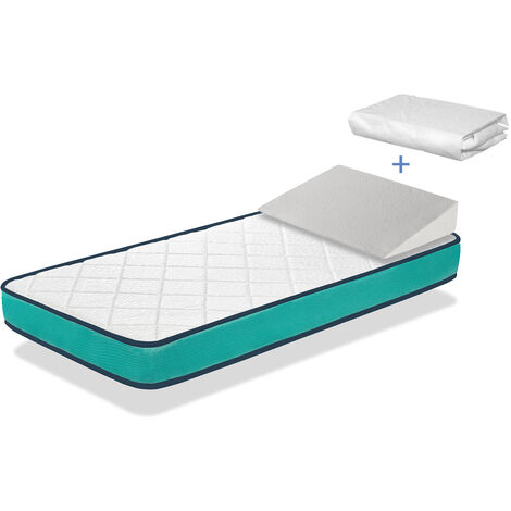 Cuscino Testiera Letto Pannelli Imbottiti Per Pareti - Cuscino Morbido Impermeabile, 40x20 Cm, Blu Cielo Protezione Pareti - Foto 2