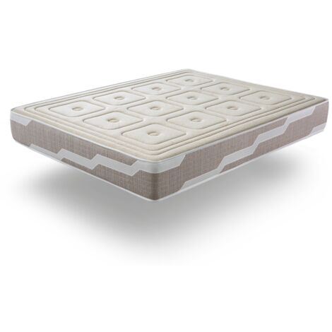 Materasso Matrimoniale naturale 105X200 ORGANIC NATURA, Alto 26 CM, 100% cotone e lino Rigidozza 3/5 Medio