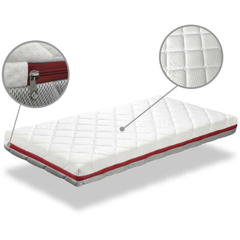 Materasso Lettino Bambino AXEL 57x117 Cm | 10 Cm Spessore | Schiuma Perforata Antibatterica - Foto 8