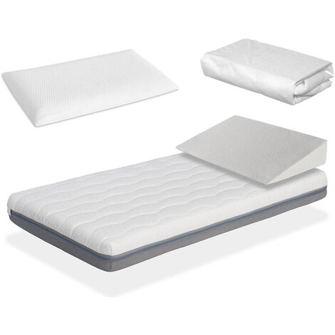 Materasso Lettino 60x120 Cm - Traspirante, Ergonomico Per Neonati | Schiuma PU, Tessuto Stretch, 11 Cm Spessore