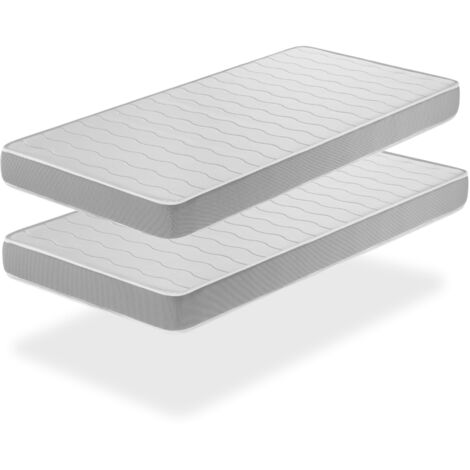 LOT X2 Materassi in schiuma 80X200 APOLO, alto 14 CM, ergonomico e traspirante