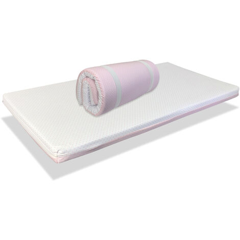 kinder reisematratze 120X60 MIMO ROSE Höhe 5 CM - Abnehmbarer,, waschbar, antibakteriell und leicht zu tragen - DORMALIT