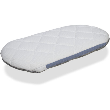 Stubenwagen Matratze 72x33 Atmungsaktiv Höhe 3 CM 2 in 1: Matratze für Kinderwagen, Babywanne, Wiege + Matratzenschoner - Herausnehmbar, waschbar, anpassungsfähig