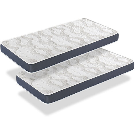 Matratze PACK 2 ERGO KONFORT 90x160 -H2- Hohe 14 cm Super weiche Polsterung - jugendlich - ideal für Nest-Betten
