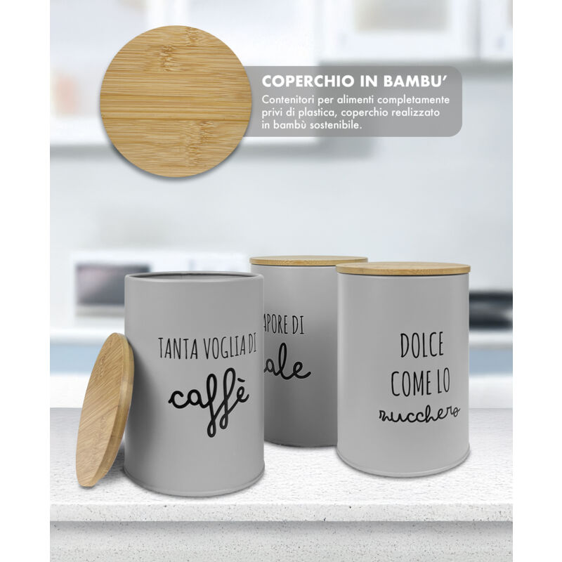 SIGNORA WARE - Set Contenitori Alimentari Vuoti in Plastica Trasparente Ermetici con Coperchio per Alimenti, Spezie, caffè, Cereali, Farina, Liquidi