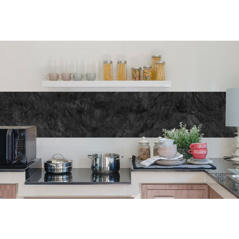 Paraschizzi Cucina Da Parete Pannello Adesivo Prodotto Italiano Con Inchiostro Atossico, Ignifugo e Resistente all'Acqua Paraschizzo ParaSpruzzo Per Arredamento ParaschizziArdesia - 50x60cm