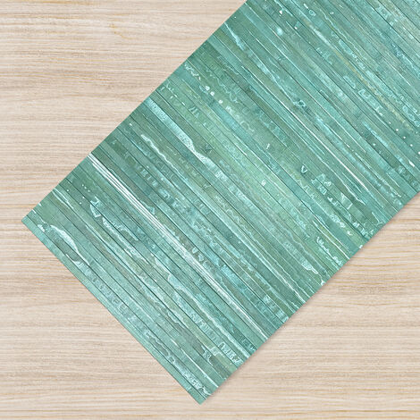 Tappeto Passatoia In Vero Bamboo Tappeto Cucina Ingresso In Legno Antiscivolo Aderente Lavabile E Antimacchia Tagliabile  Anice - 50x200 cm