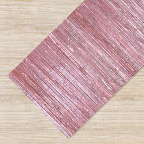 Tappeto Passatoia In Vero Bamboo Tappeto Cucina Ingresso In Legno Antiscivolo Aderente Lavabile E Antimacchia Tagliabile Mirtillo - 50x200 cm