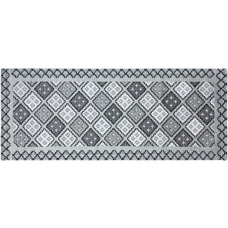 Tappeto In Morbida Ciniglia Corridoio Soggiorno Ingresso Passatoia Cucina Lavorazione Jacquard Camera Scendiletto Prodotto Italiano Antiscivolo Dis2 Grigio - 55x280cm