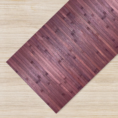 Tappeto Passatoia In Vero Bamboo Tappeto Cucina Ingresso In Legno Antiscivolo Aderente Lavabile E Antimacchia Tagliabile  Viola - 50x150 cm
