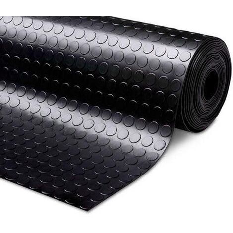 Passatoia Gommata antiscivolo in pvc bollata disponibile in tutte le misure e in 2 colori  Nera - 100x600cm