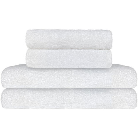 Set Asciugamani Bagno 100% Cotone Super Assorbenti Telo Doccia Spugna Professionali Salvietta Lavetta Viso Asciugamano Salviette Teli Asciugamano Ospite Qualità Hotel Lavette 2 teli doccia+2 asciugama