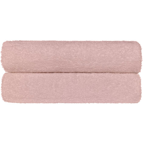 Set Asciugamani Bagno 100% Cotone Super Assorbenti Telo Doccia Spugna Professionali Salvietta Lavetta Viso Asciugamano Salviette Teli Asciugamano Ospite Qualità Hotel Lavette 2 Asciugamani - Rosa
