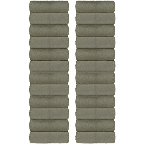 Set Asciugamani Bagno 100% Cotone Super Assorbenti Telo Doccia Spugna Professionali Salvietta Lavetta Viso Asciugamano Salviette Teli Asciugamano Ospite Qualità Hotel Lavette 24 Salviette viso - Torto