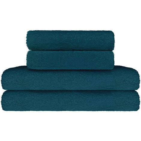 Set Asciugamani Bagno 100% Cotone Super Assorbenti Telo Doccia Spugna Professionali Salvietta Lavetta Viso Asciugamano Salviette Teli Asciugamano Ospite Qualità Hotel Lavette 2 teli doccia+2 asciugama